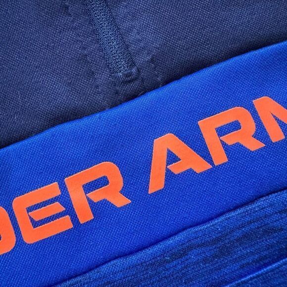 Under Armour Blue Zip Up Hoodie Kids Boys Size 4 100% Polyester Activewear - Picture 12 of 15